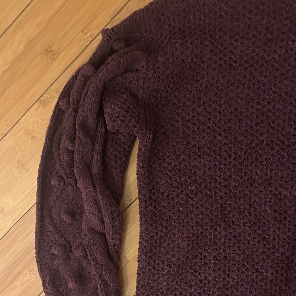 Moral Fiber Deep Burgundy Cowl Sweater - Picture 2 of 5